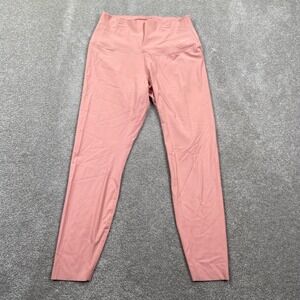 Nike Zenvy Ribbed High Waisted Dri Fit Leggings Pink Womens Size L